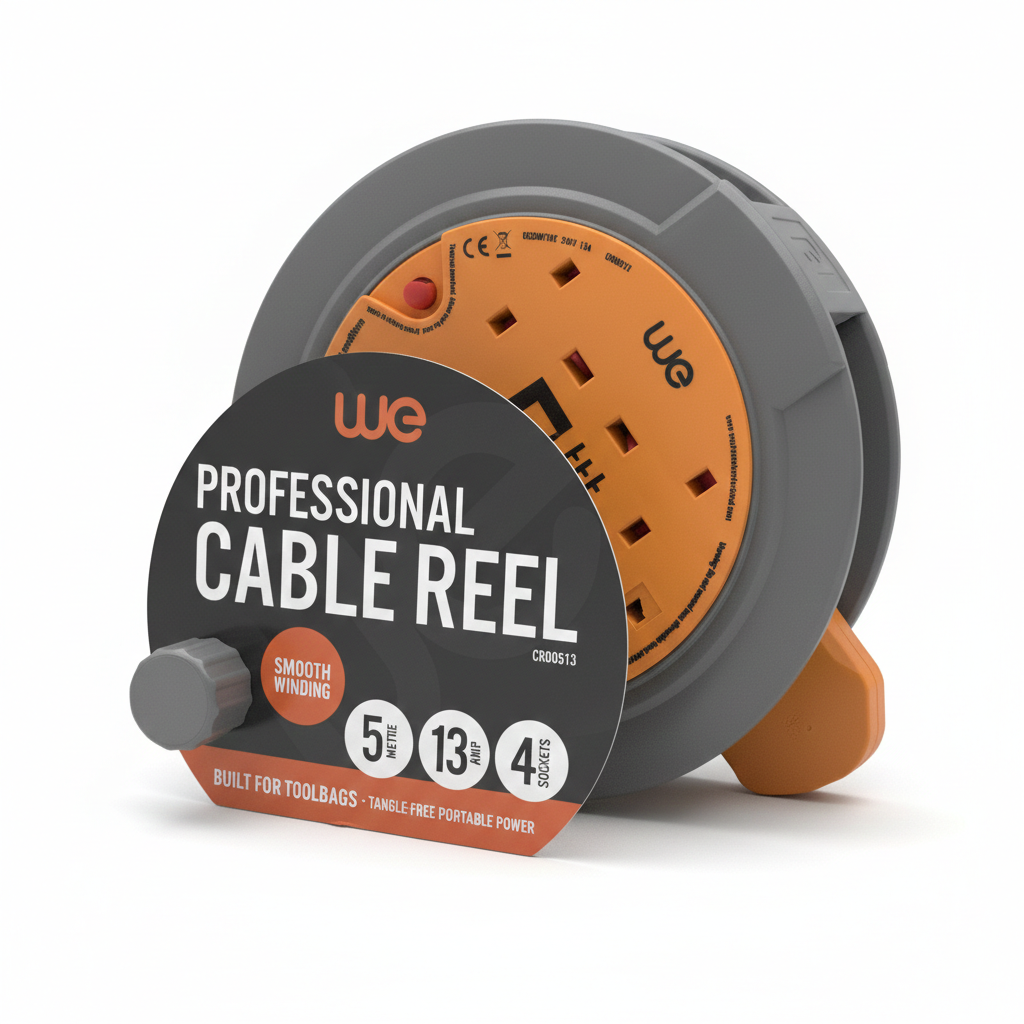 Ultra-Tough 10m Professional Extension Reel | 4-Socket | Exclusive New Design CRD1013