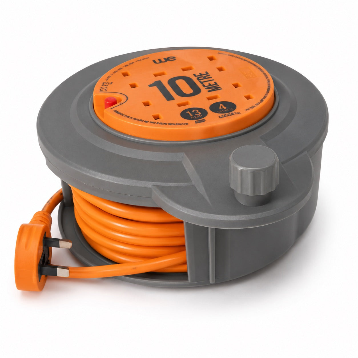 Ultra-Tough 10m Professional Extension Reel | 4-Socket | Exclusive New Design CRD1013