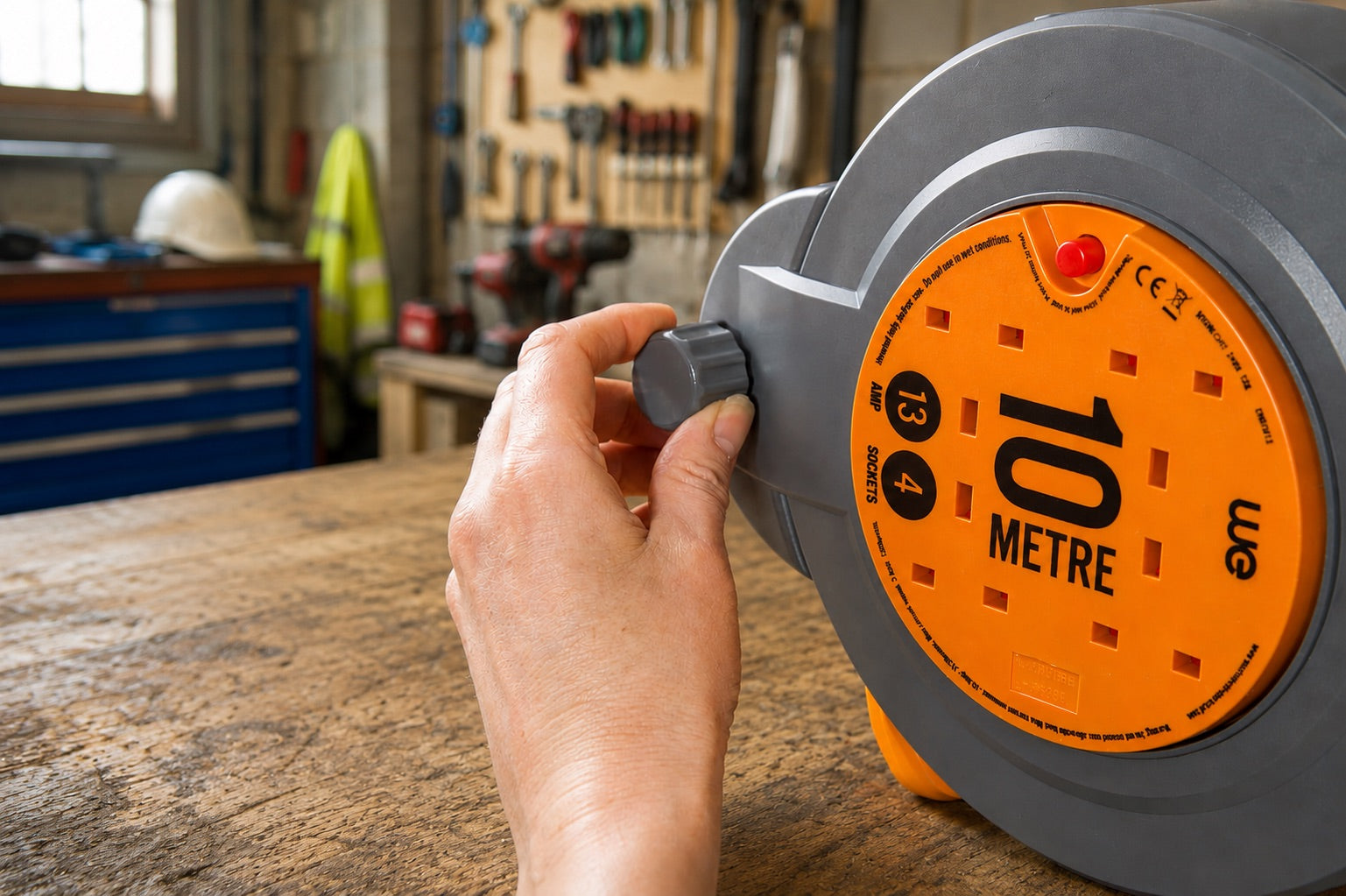Ultra-Tough 10m Professional Extension Reel | 4-Socket | Exclusive New Design CRD1013