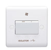 Volex D1013NR Casa Plate Switch 1 Gang TP Fan Isolator Marked with Isolator Fan Symbol 6A (White)