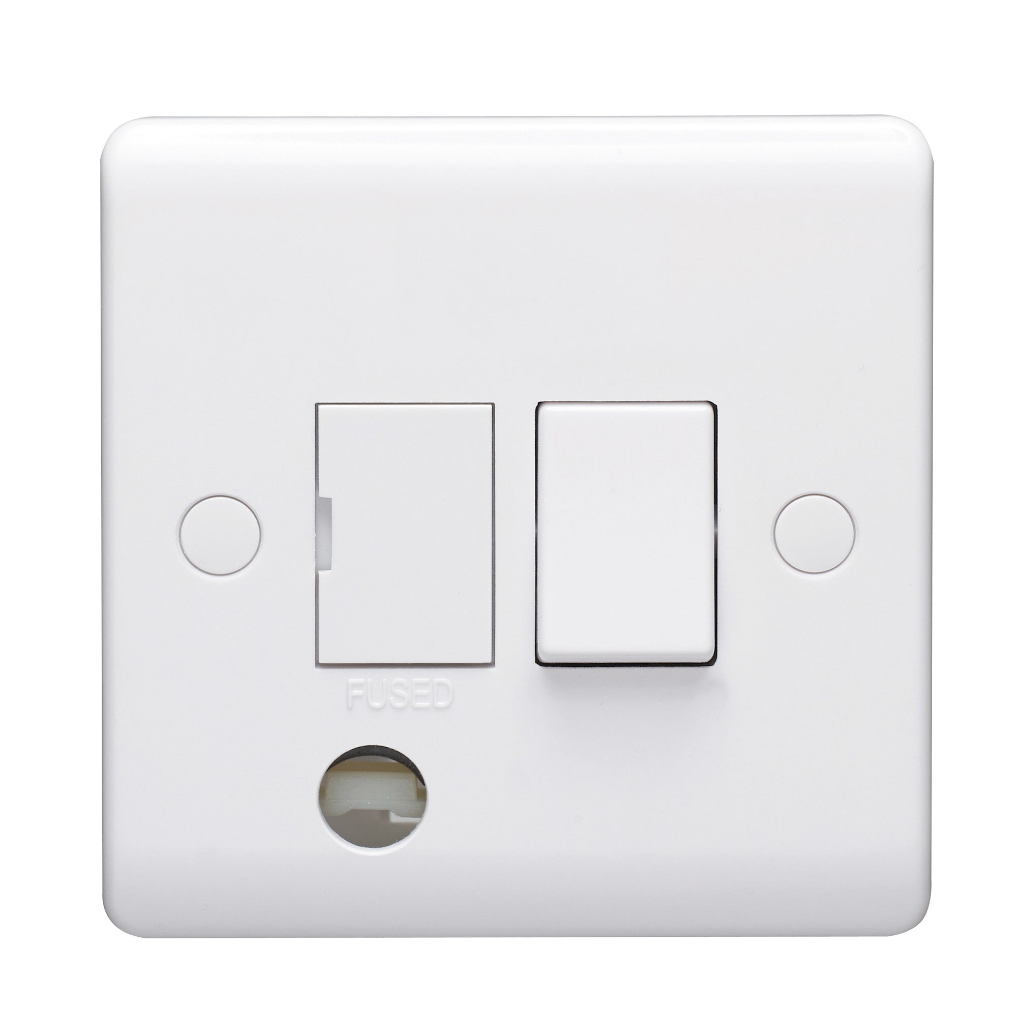 Volex D1080FNR Casa Connection Unit DP Switched Fused c/w Flex Outlet 13A (White)