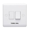 Volex D1080NRTR Casa Connection Unit DP Switched Fused Marked Towel Rail 13A (White)