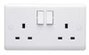Volex D1500/DNR Casa Socket 2 Gang DP Switched 13A (White)