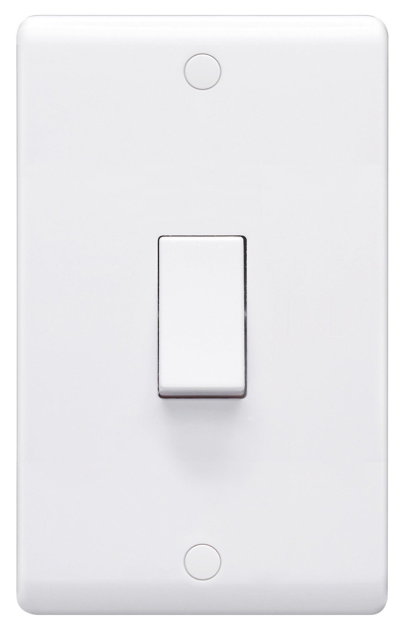 Volex D9703NR Casa Control Switch 1 Gang DP (Vertical 2G Plate) 45A (White)
