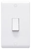 Volex D9703NR Casa Control Switch 1 Gang DP (Vertical 2G Plate) 45A (White)