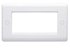 Volex DG3574NR Casa Grid Plate 4 Module c/w 2 Earth Terminals (White)