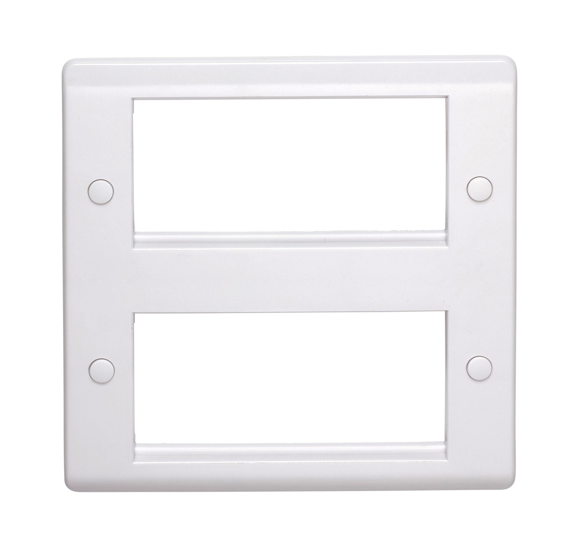Volex DG3578NR Casa Grid Plate 8 Module c/w 4 Earth Terminals (White)