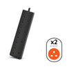 4 socket 2m 13A black extension lead EL4G2MBK