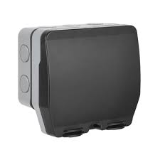Weatherproof 2-Gang Socket IP66 Twin switched socket - WEOP2GSKT