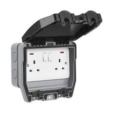 Weatherproof 2-Gang Socket IP66 Twin switched socket - WEOP2GSKT