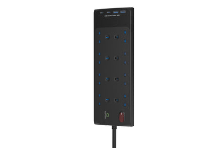 All in 1 Power Center - 6 socket 2m lead with 2xC 2xA and 45W Fast Charge EL6GUSB