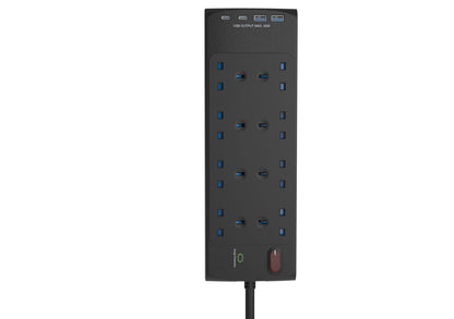 All in 1 Power Center - 6 socket 2m lead with 2xC 2xA and 45W Fast Charge EL6GUSB