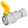 16A, 110V, Cable Mount CEE Socket, 2P+E, Yellow, IP44 -  GW62001H