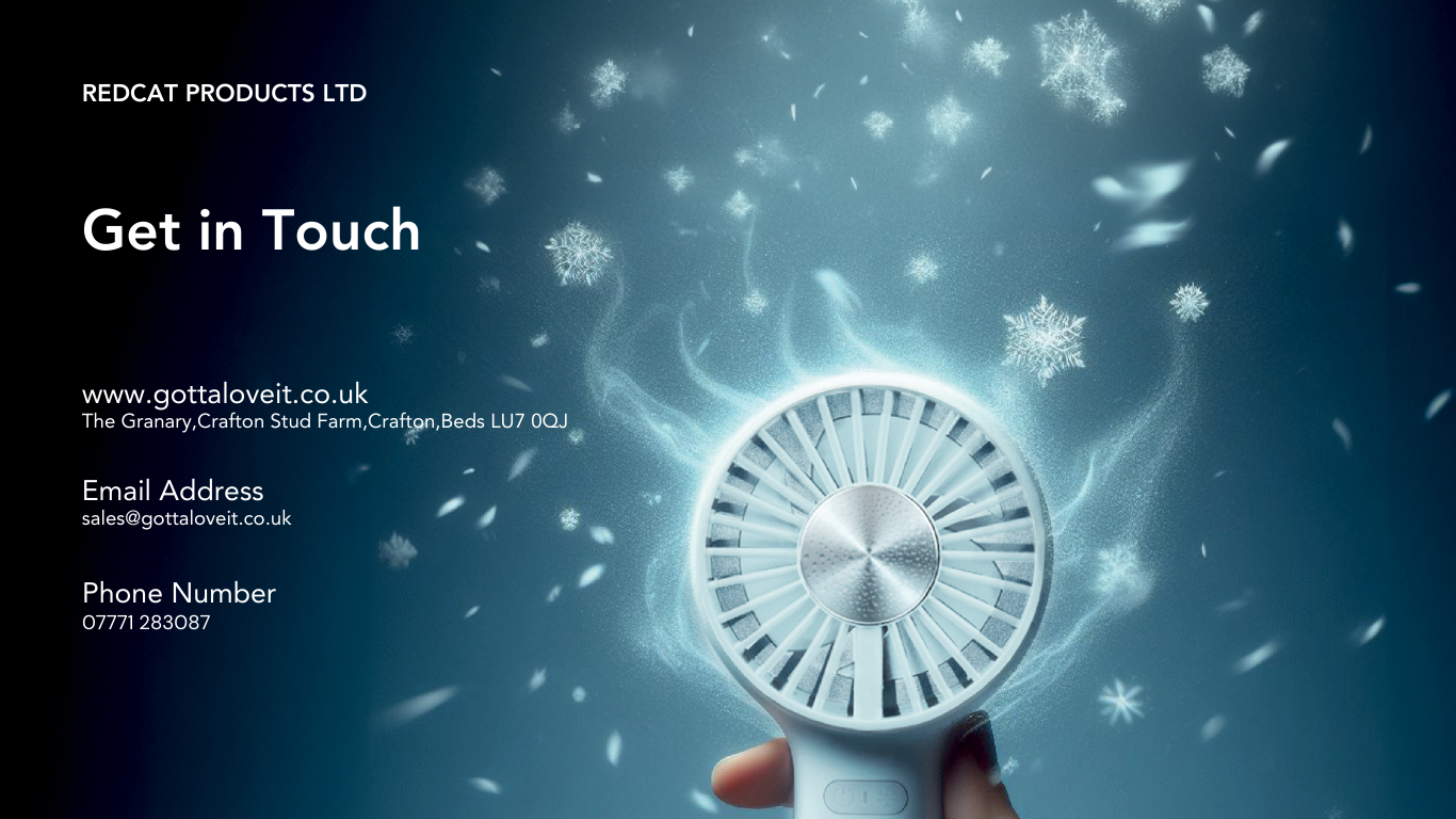 Cool Fan - Hand held fan with 4000mAh battery and cold disc technology