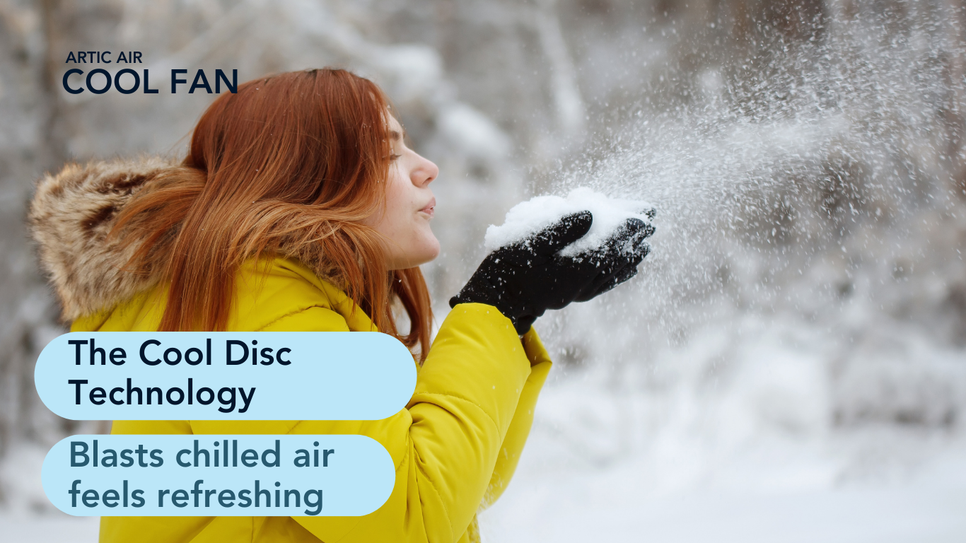 Cool Fan - Hand held fan with 4000mAh battery and cold disc technology