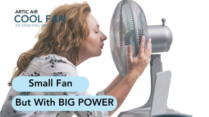 Cool Fan - Hand held fan with 4000mAh battery and cold disc technology
