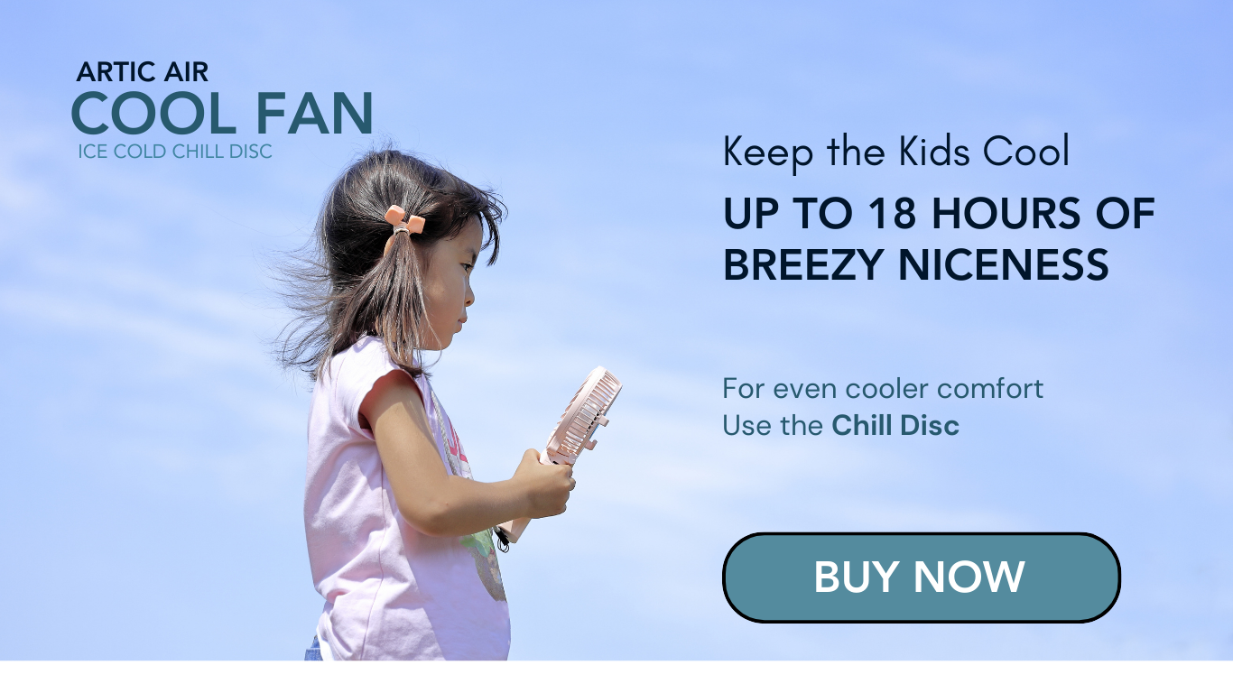 Cool Fan - Hand held fan with 4000mAh battery and cold disc technology