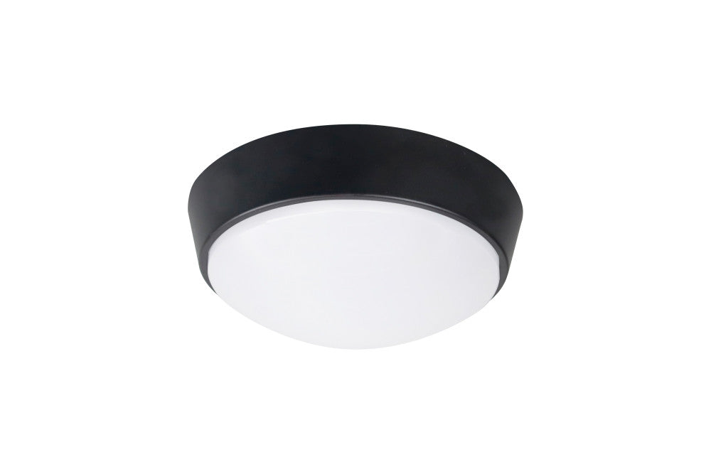 Integral ILBHP003 Bulkhead Toughshell Compact Circular CCT IK10 IP65 c/w Black & White Bezels 10W 1100lm 215mm (3000K/4000K/6000K)