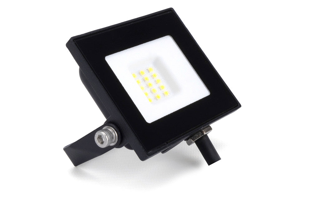 Integral ILFLE015 Floodlight Compact Slim 100lm/W 120Deg Beam 4000K IP65 IK08 10W 1000lm (Black)