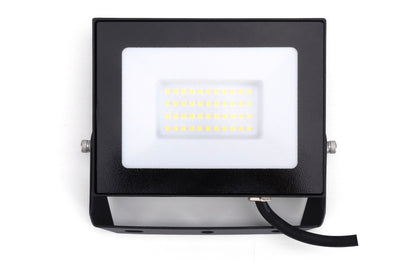 Integral ILFLE019 Floodlight Compact Slim 100lm/W 120Deg Beam 4000K IP65 IK08 30W 3000lm (Black)