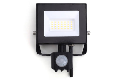 Integral ILFLE031 Floodlight Compact Slim 100lm/W c/w PIR 120Deg Beam 3000K IP65 IK08 20W 2000lm (Black)