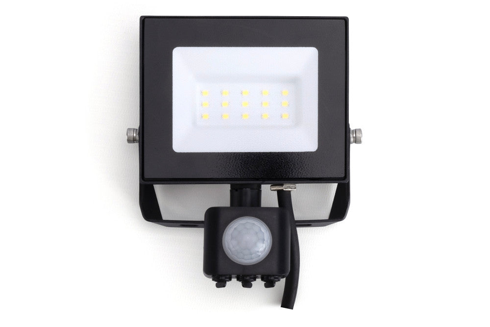Integral ILFLE037 Floodlight Compact Slim 100lm/W c/w PIR 120Deg Beam 4000K IP65 IK08 10W 1000lm (Black)