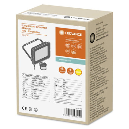 OSRAM LED FLOOD WHITE 10W 3000K FL COMP V 10 830 SYM WT LEDV