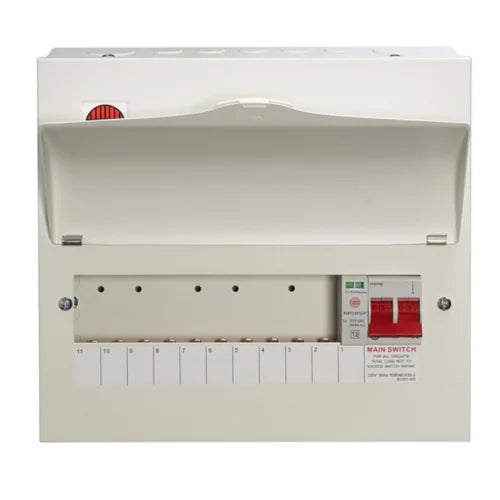 10 Way Consumer Unit Main Switch 100A, Fixed Configuration, with SPD - NM1006LS