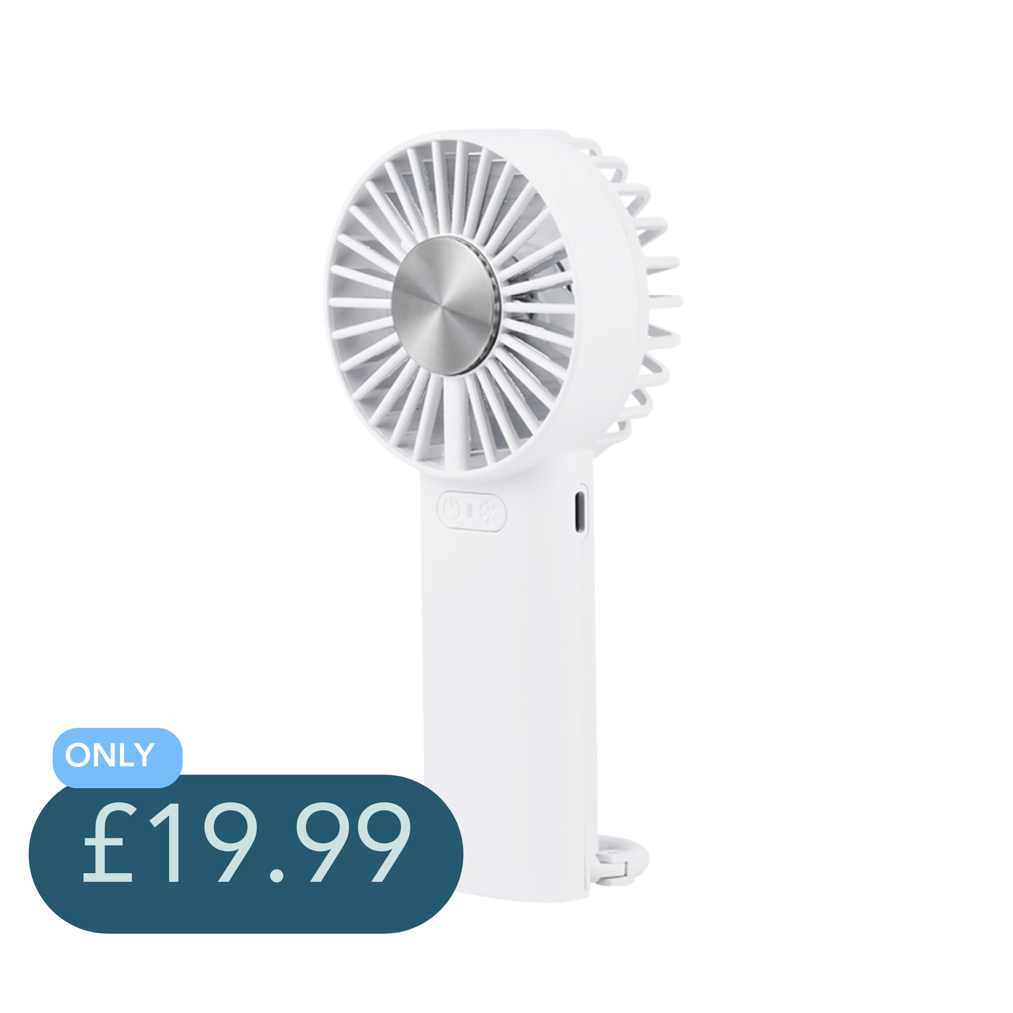 Cool Fan - Hand held fan with 4000mAh battery and cold disc technology