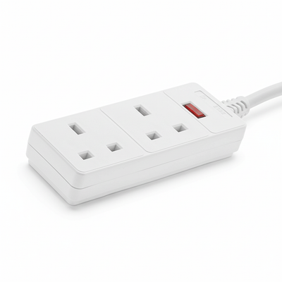 2 socket 5m 13A extension lead with Neon EL2G5M