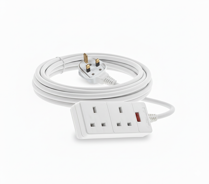 2 socket 5m 13A extension lead with Neon EL2G5M