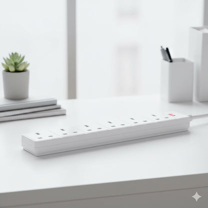 6 socket 2m 13A Extension Lead EL6G2M