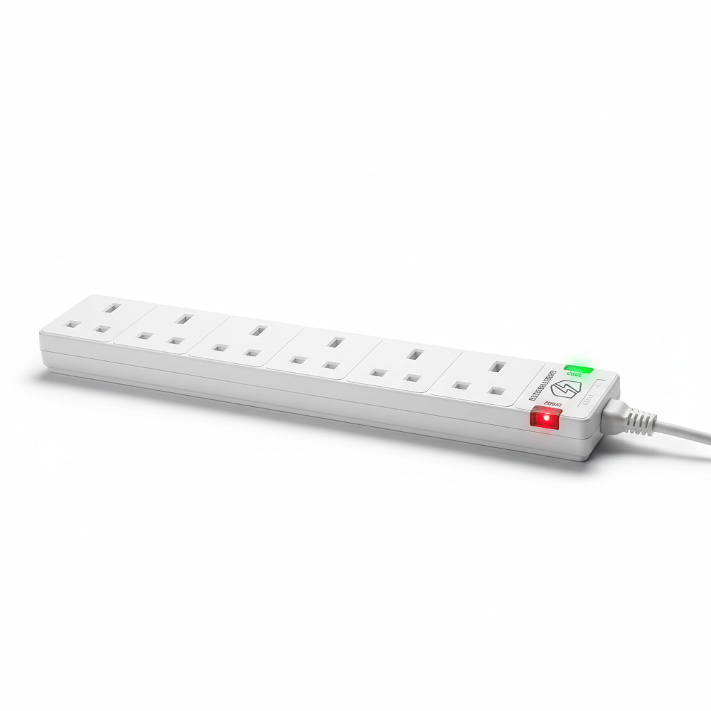 Surge 6 socket 2m 13A Extension Lead SPL6G2M