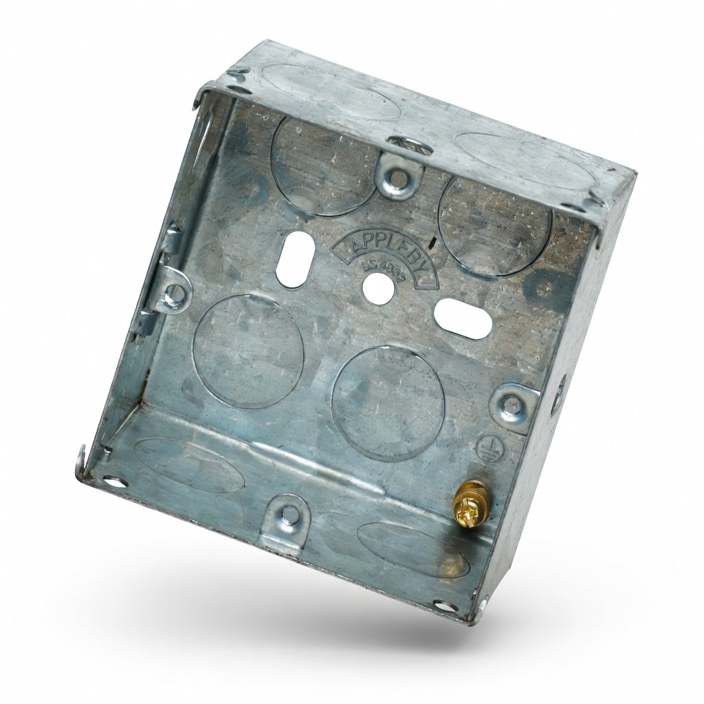 Appleby SB618 1 Gang 47mm Flush Steel Back Box