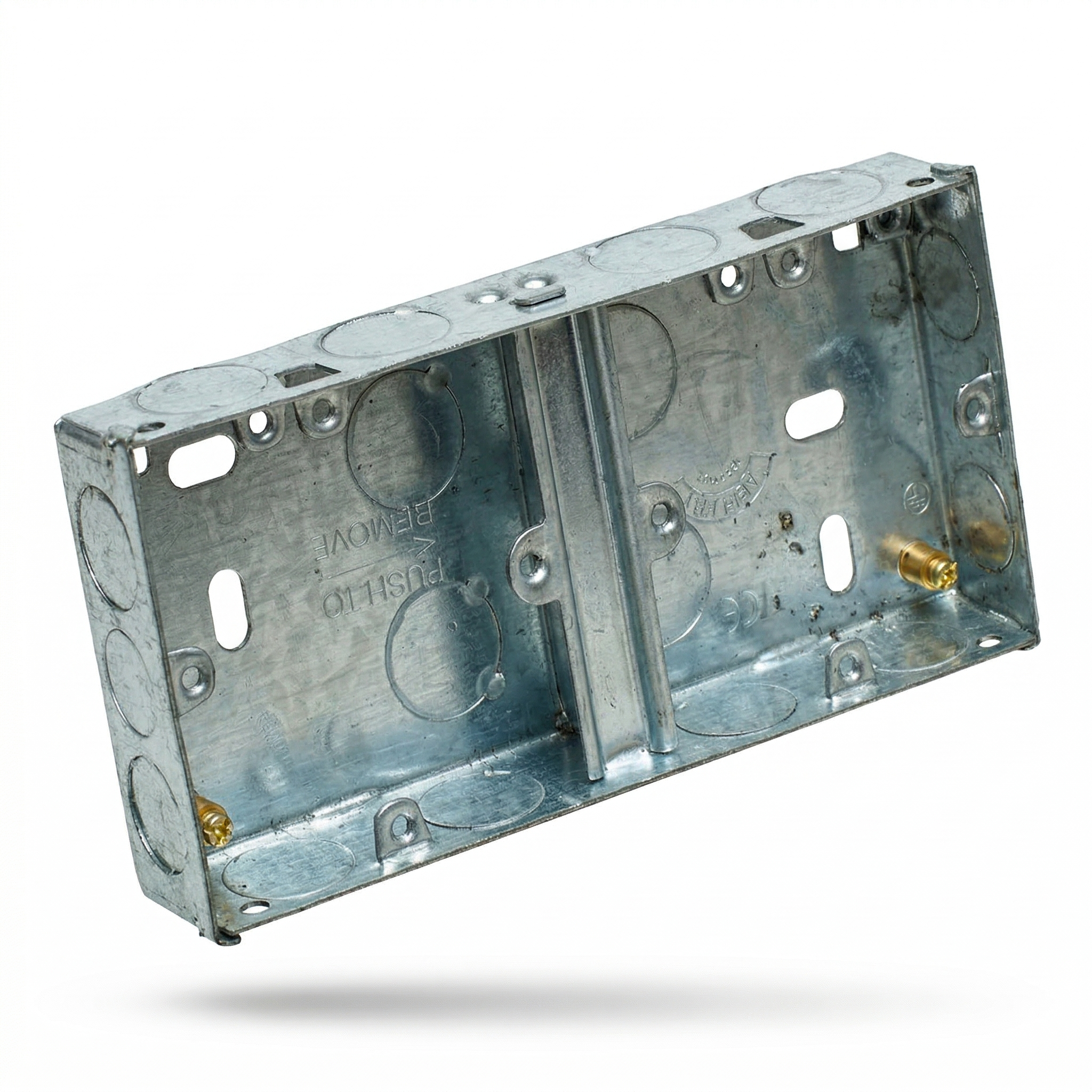 Appleby SB676 Dual 2 x 1 Gang 25mm Flush Steel Box