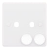 LGA Selectric 2 Aperture Empty Dimmer Plate with Knobs SSL591