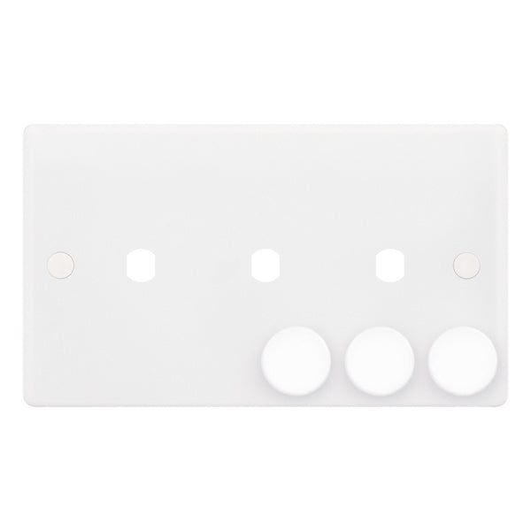 LGA Selectric 3 gang plate with knobs Empty Dimmer Plates SSL592