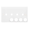 LGA Selectric 4 Aperture Empty Dimmer Plate with Knobs SSL593