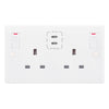 2 Gang Switched Socket with 2 x USBs Type C Ports (3A / 3A) - SSL671