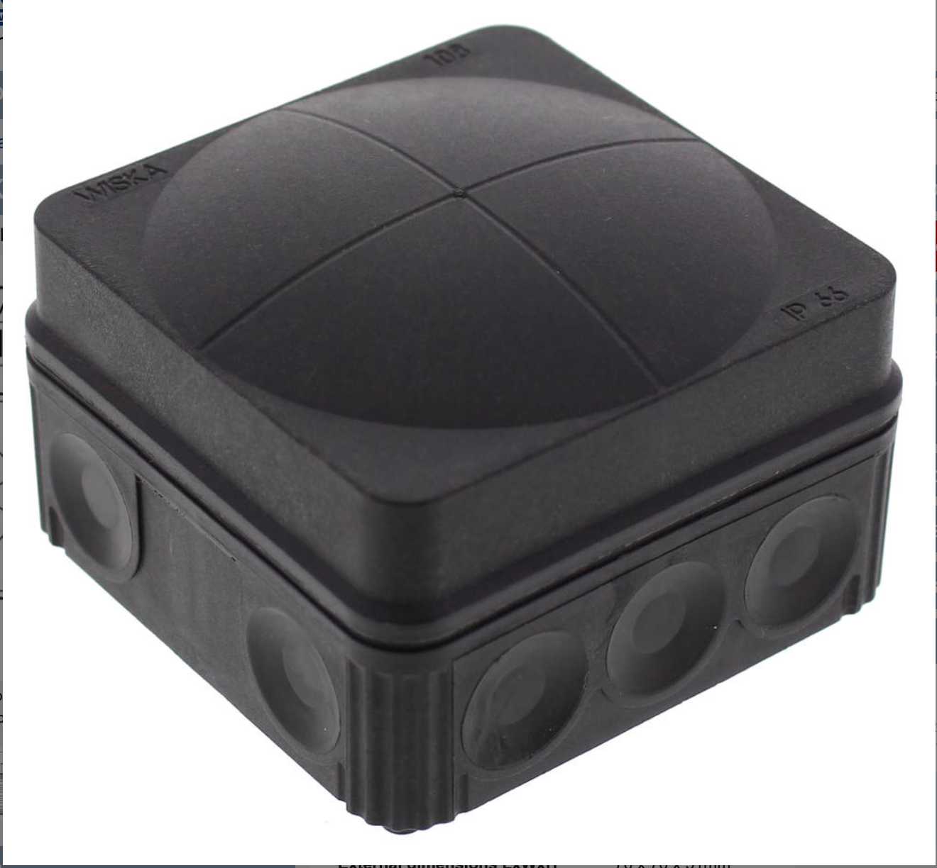 WISKA  Combi 108 Black Junction Box Enclosure -  10061999