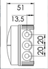 WISKA  Combi 108 Black Junction Box Enclosure -  10061999