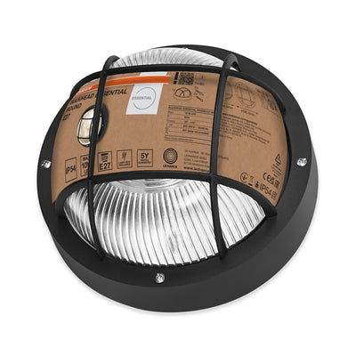 OSRAM Essential Round E27 Bulkhead Black – packaging image