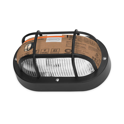 OSRAM Essential Oval E27 Bulkhead Black – packaging image