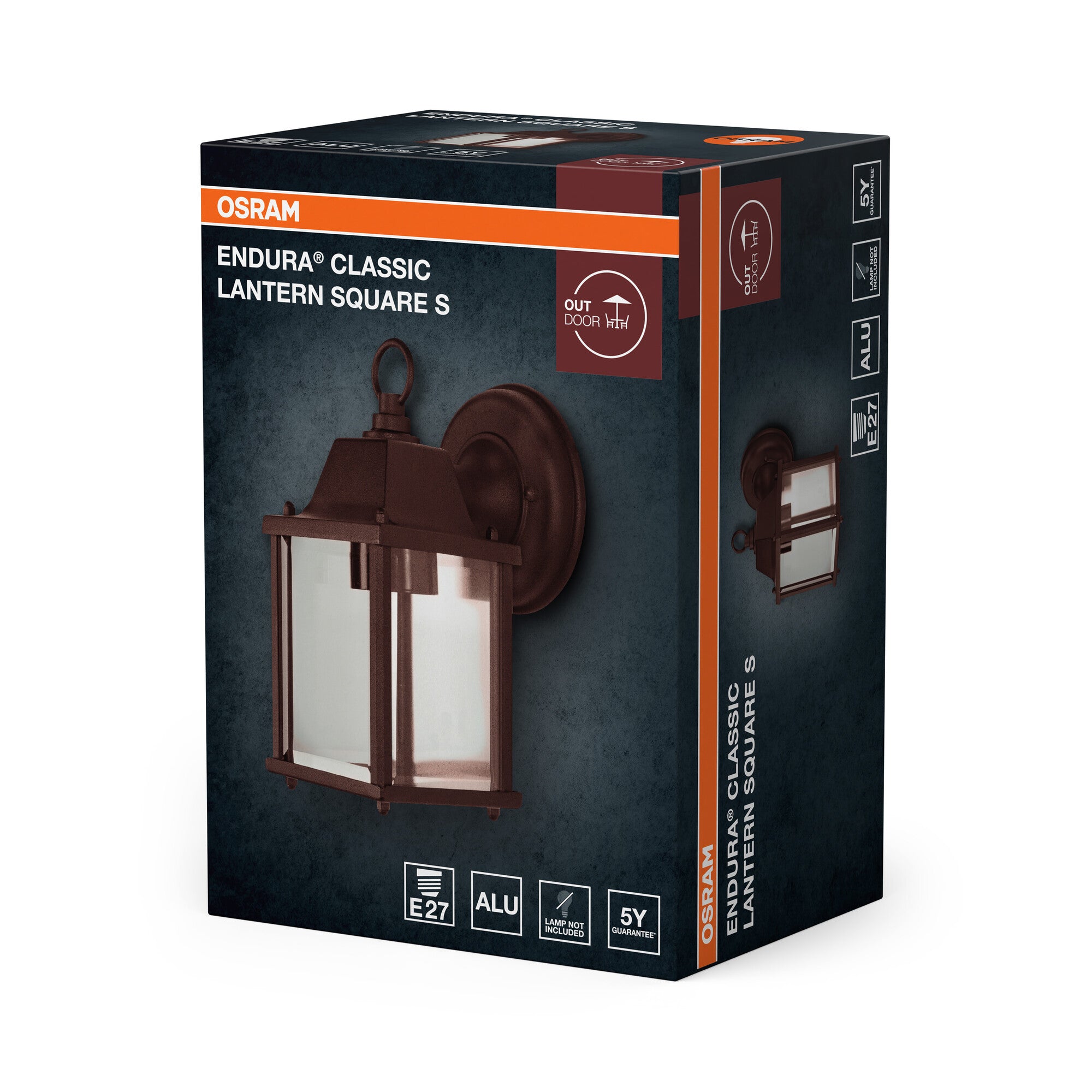 OSRAM Endura Classic Square E27 Lantern Small Rust – packaging image