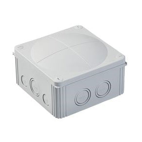 Wiska 10060703 Combi 1010/5 140mmx140mmx82mm Junction Box Grey c/w Terminals IP66 – COMBI1010/5GY