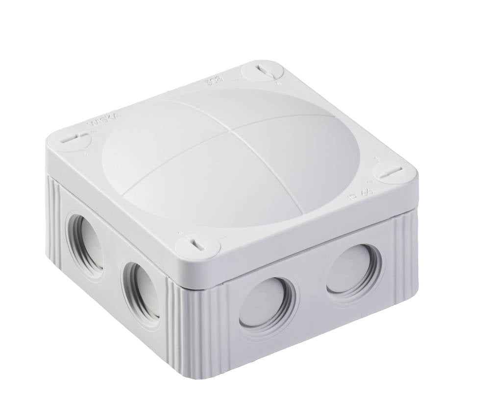 Wiska 10060400 Combi 308 85mmx85mmx51mm Empty Junction Box Grey – COMBI308/5GY