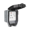 IP66  Single Switched Socket & Neon Indicator - WEOP1GSKT