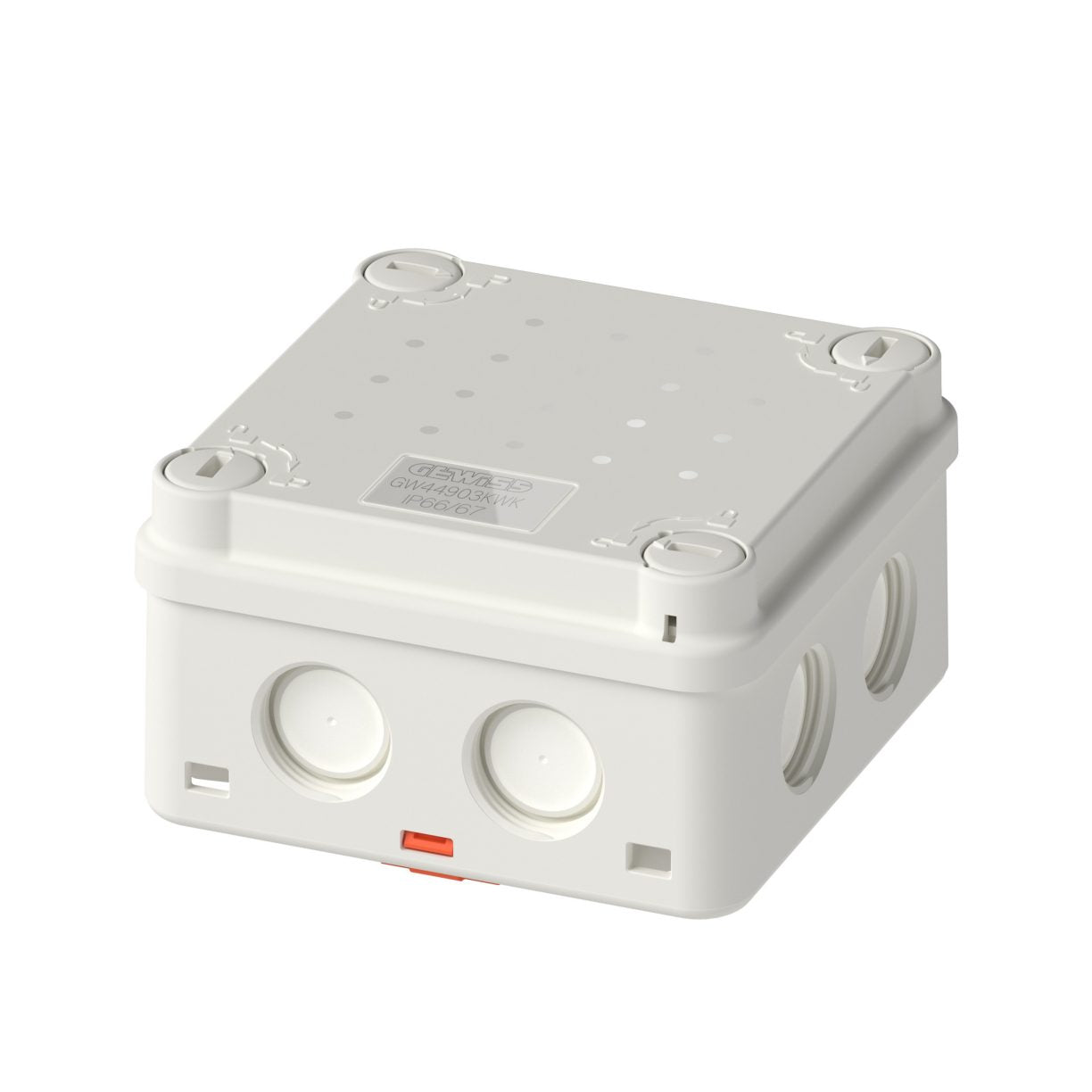 GEWISS GW44903KWK 44 CE APTA IP66/IP67 Junction Box 81x81x46mm White - official product image