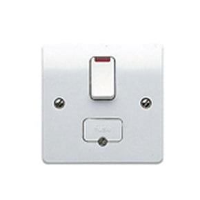 MK K1060WHI 13A DP Switched Fused Spur Flex with Neon Logic Plus White - product image