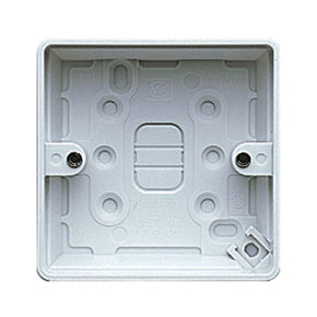 MK K2140WHI 1 Gang 30mm Surface PVC Box Logic Plus White - product image